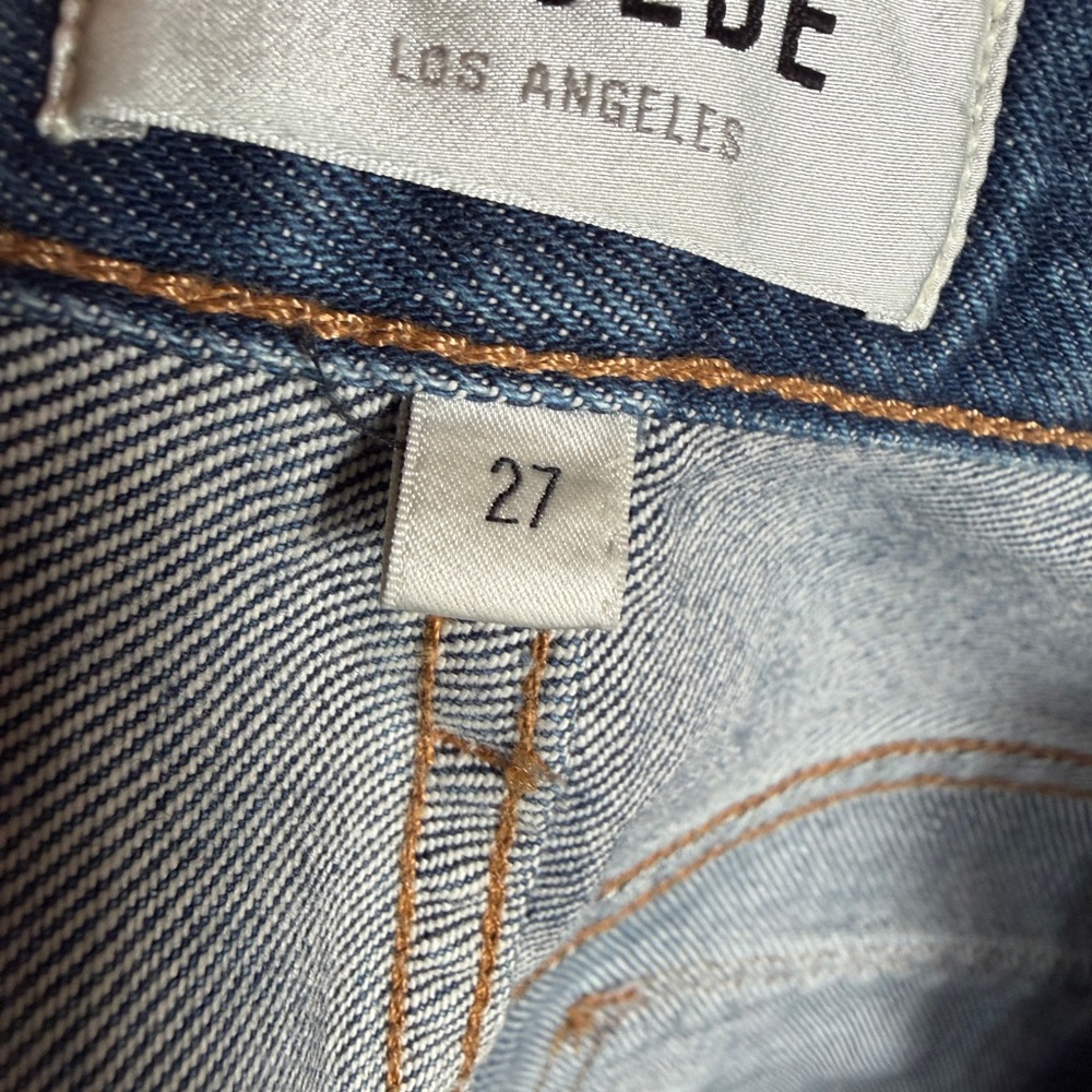 Agolde Cooper Cargo Blue Denim Pants- size 27 - Picture 3 of 6